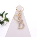 Luxury Crown 26 Letter Metal Keyring Fashion Rhinestone Keychain