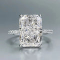 Radiant Cut 5ct Lab Diamond Ring 100% Real 925 Sterling Silver Party Wedding Band Rings for Women Men Engagement Jewelry Gift