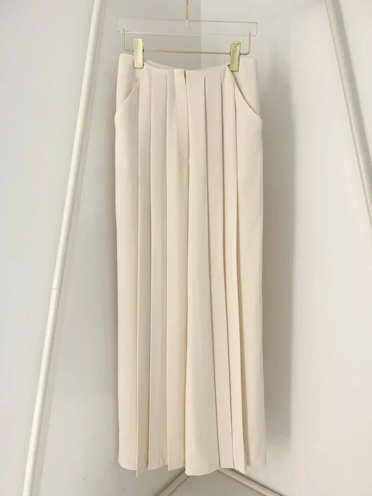 Casual Summer High Waist Wide Leg Pants