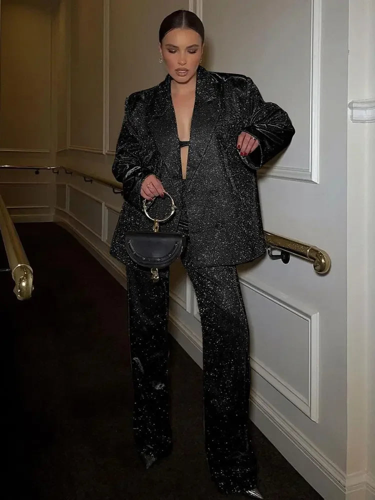Glitz Blazer & Pants Matching Set
