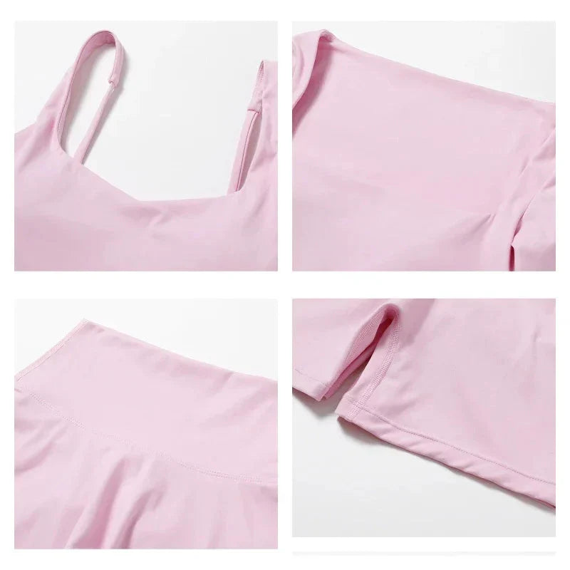 New Long sleeve Shirt Sports Set Women Fitness Tights Yoga Set Crop Top Running High Waist Gym Set Womens Outfits Yoga Clothing