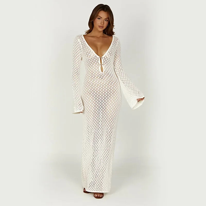 Long Knit Beach Dress