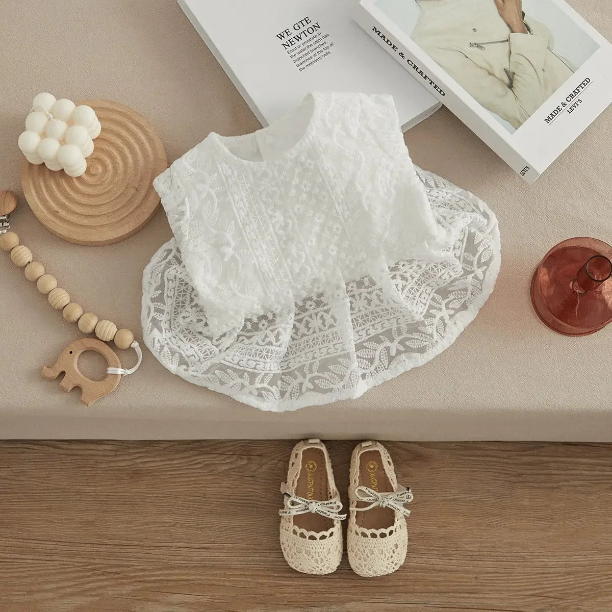 LUX BABY Flower Lace Romper Jumpsuits 0-24M