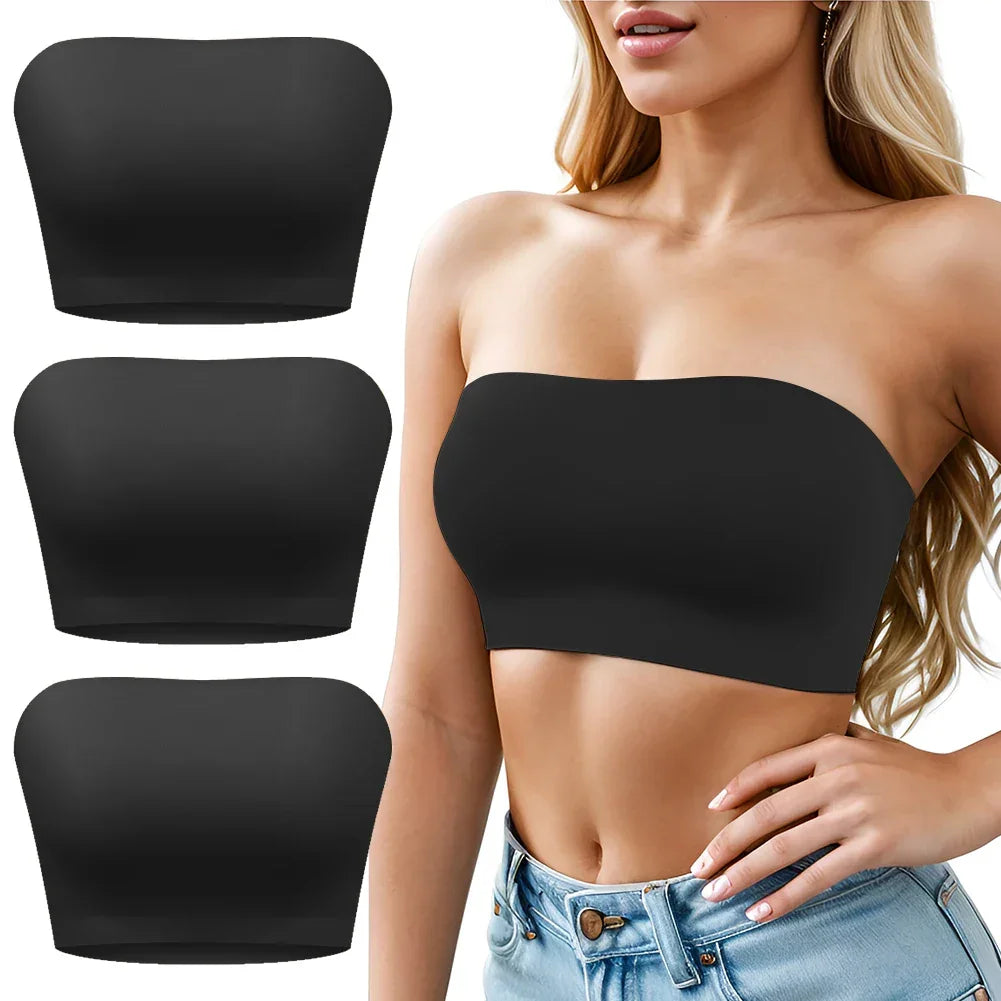 Seamless Strapless Bra 3Pc Set
