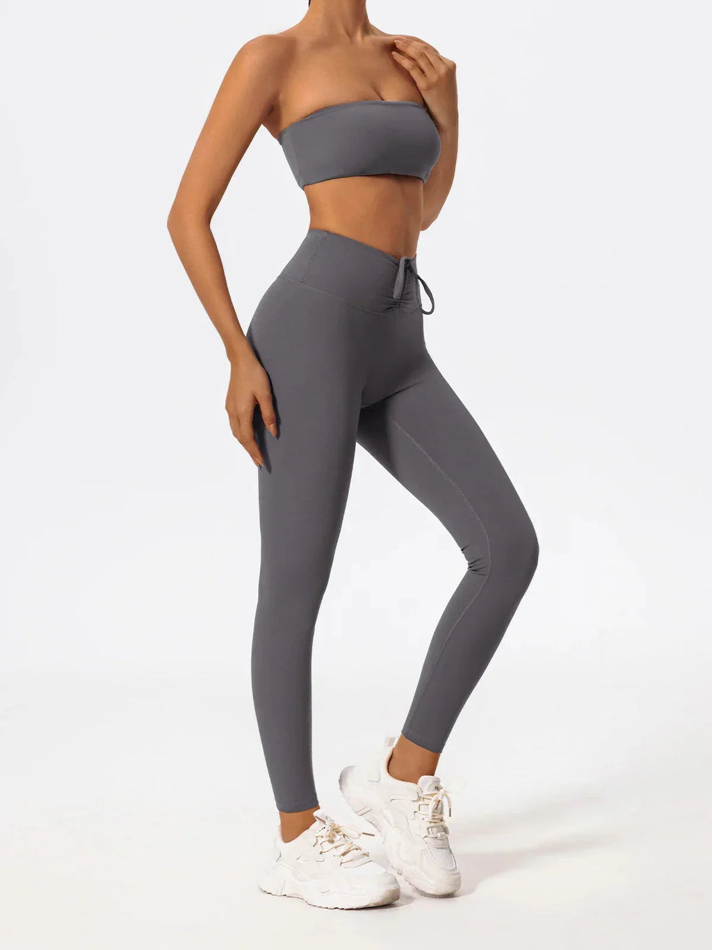 Ctenkevet Women Strapless Bra Suits Gym Workout Yoga Outfit Female Fitness Crop Top Outdoors Activewear Women Underwear Set
