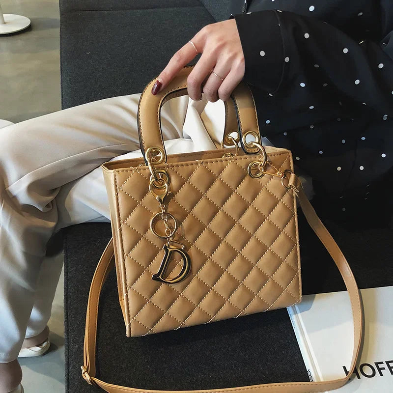 Diamond Stitch Handle Bag