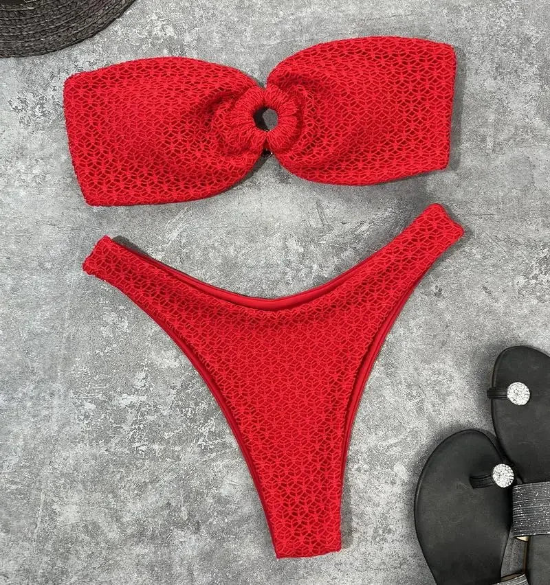 Key West High Waist Bandeau Bikini