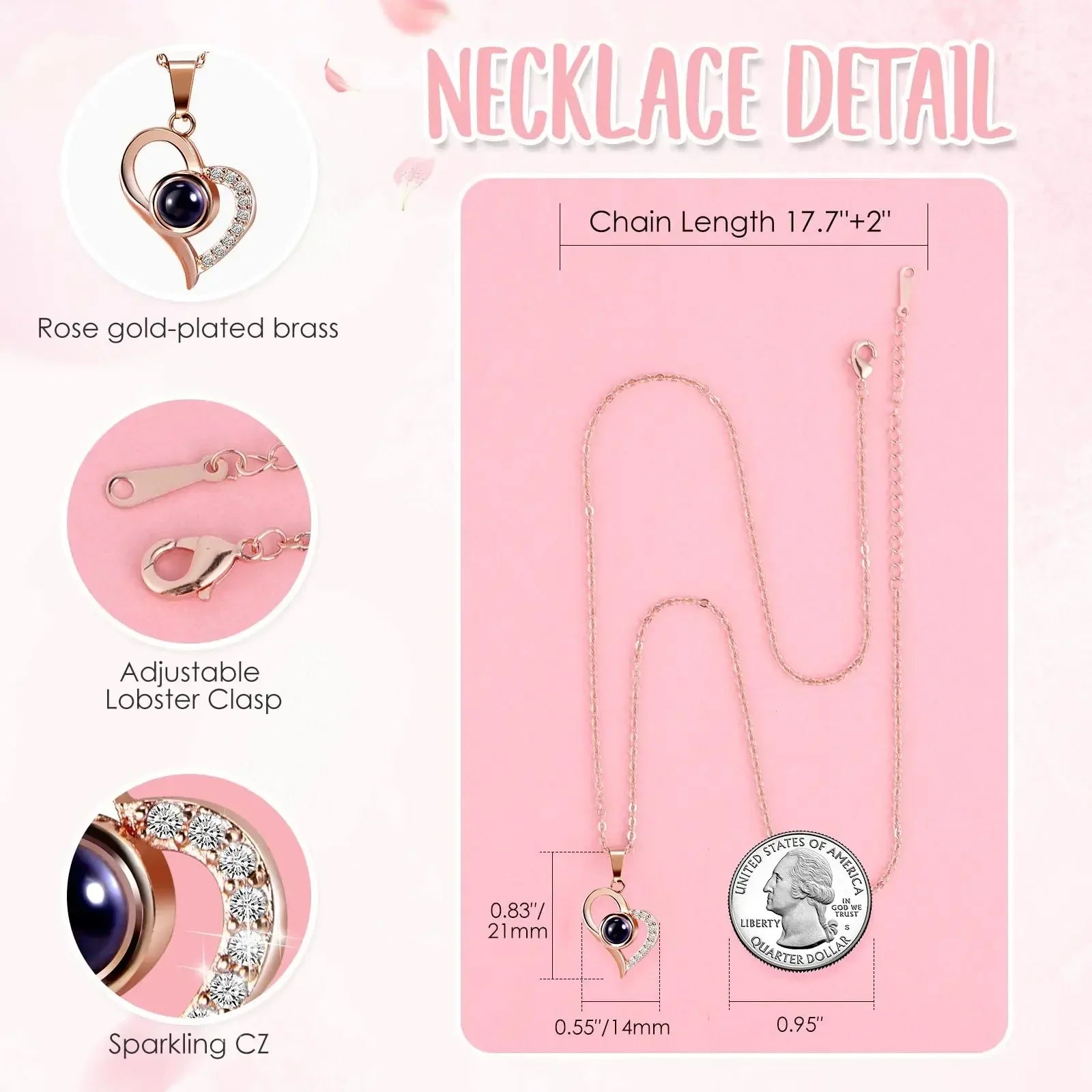 Eternal Rose Bear Box with Necklace