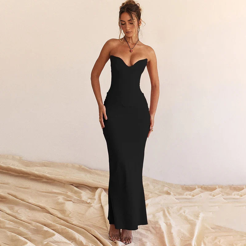 Pristine Corset Maxi Dress