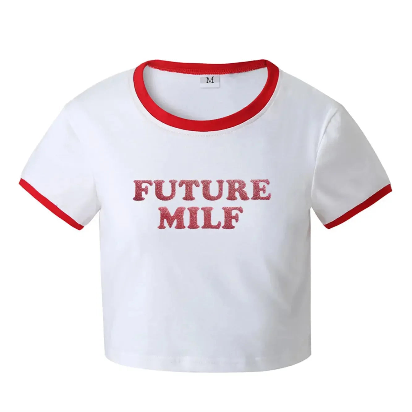 FUTURE MILF Black Baby Crop Tee