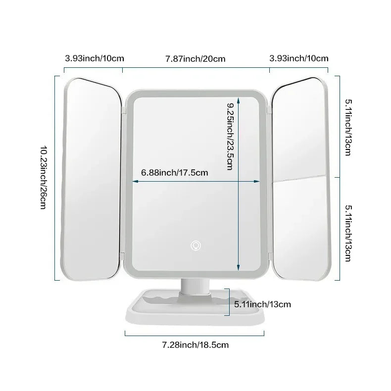 Smart LED Folding Makeup Mirror