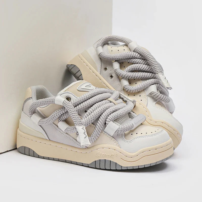 Round Shoelaces Shoes Spring Sneakers