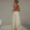 Sexy Backless Lace Up Sling Maxi Dress