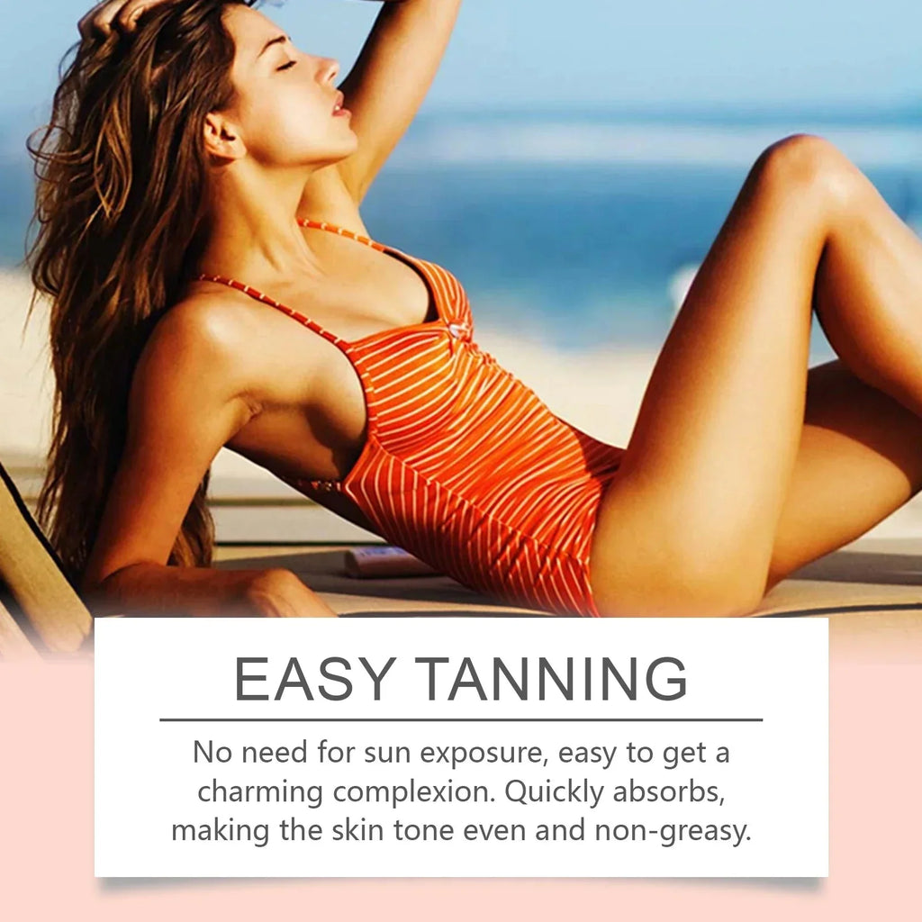 Herbal Self Tanning Essence Spray Sunless Tanning Enhance Skin Melanin Liquid Bronzer Natural Tanner For Body Face Nourishing