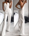 Wide Leg Strapless Jumpsuit