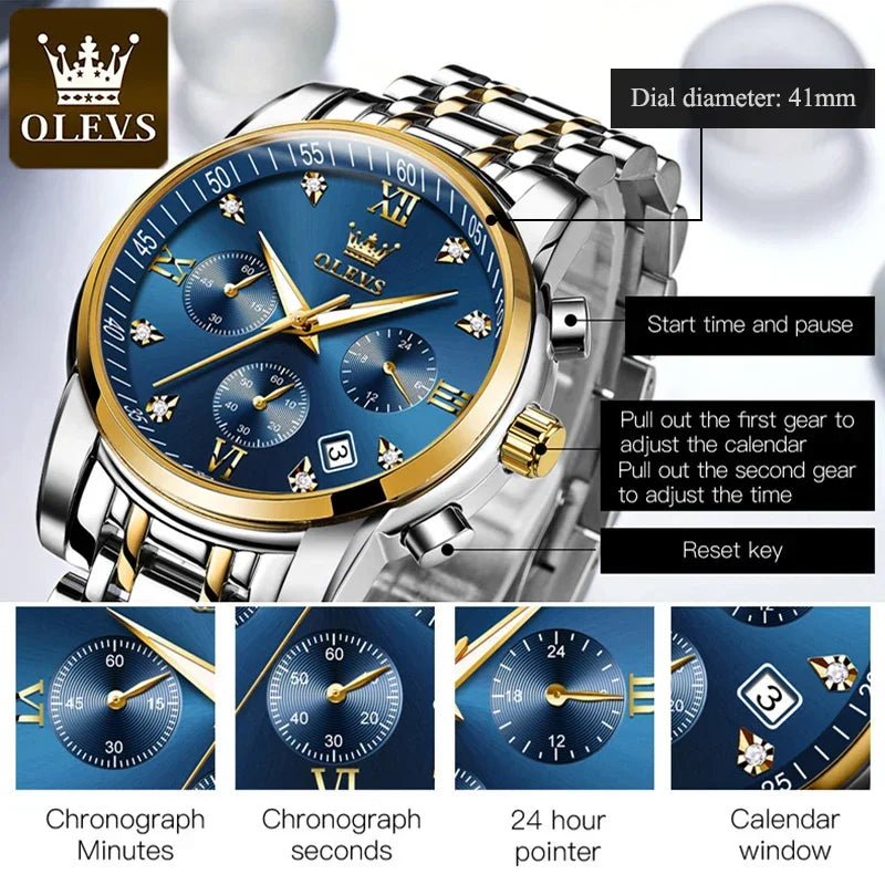 Chronograph Luminous Quartz Watch