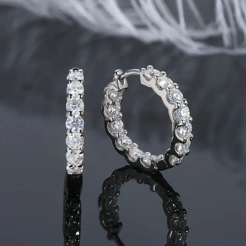 925 SS 3mm Moissanite Stud Earrings With GRA Certificate