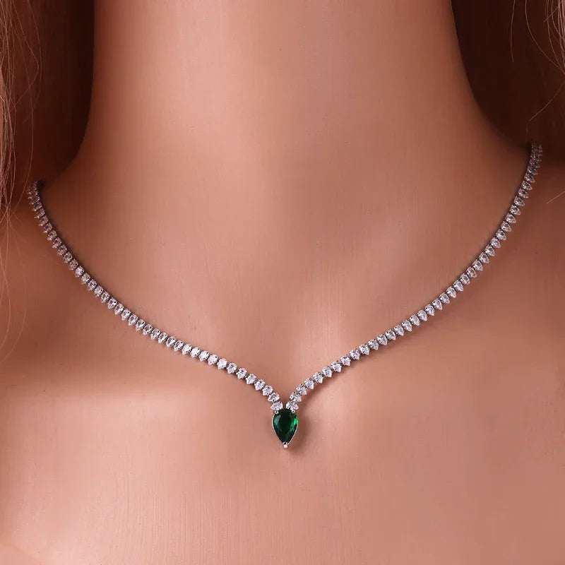 LUX Water Drop Cubic Zirconia 18K Gold PlatedJewelry