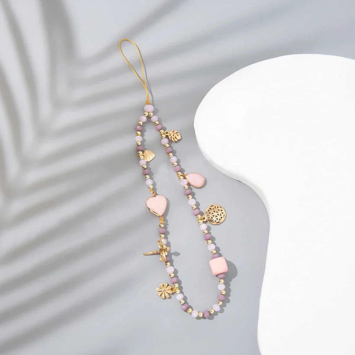 Love Crystal Beaded Phone Charm
