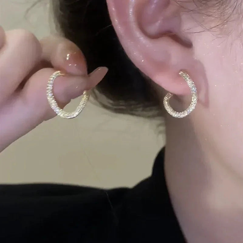Vintage CC Design Stud Earrings