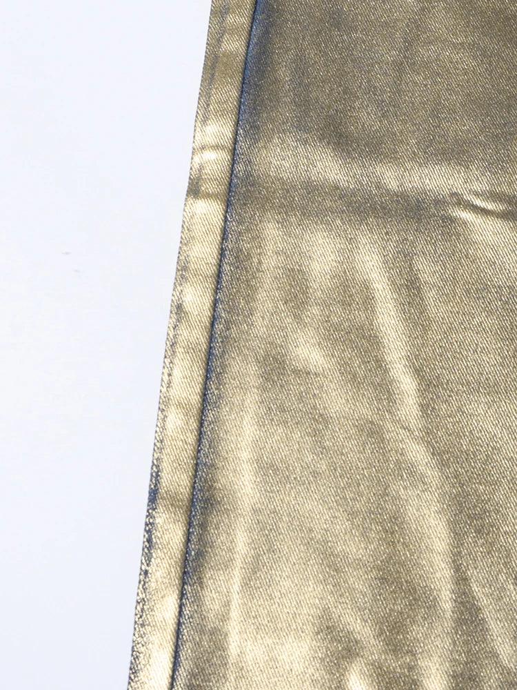 Lux Shine High Waist Straight Leg Pants