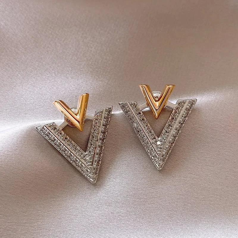 Vixen 14K gold plated zircon earrings