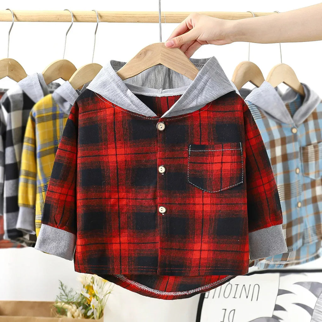 Kids Spring Plaid Shirts