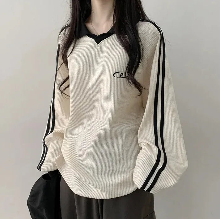 Women Sweatshirts Long Sleeve Polo Shirts