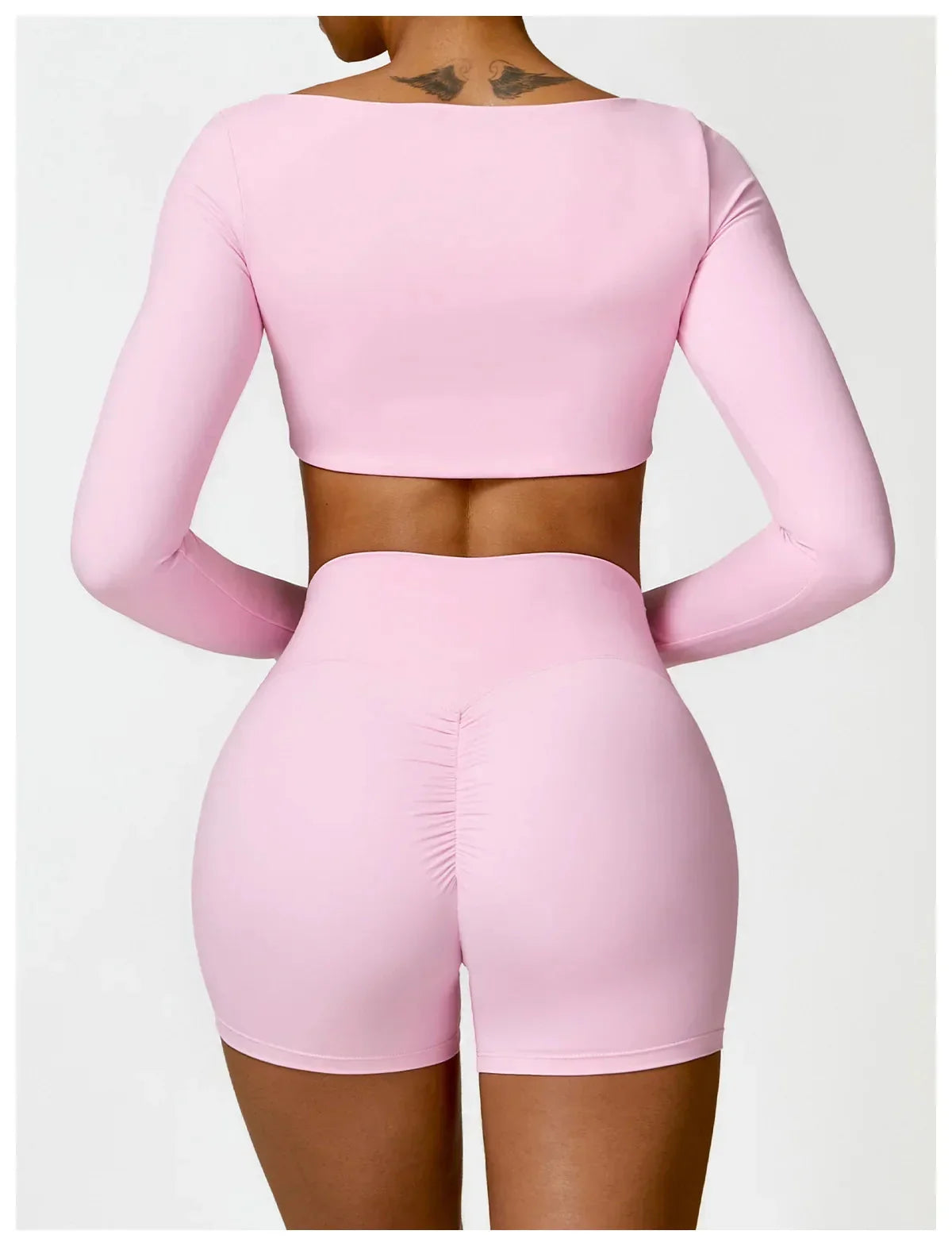 New Long sleeve Shirt Sports Set Women Fitness Tights Yoga Set Crop Top Running High Waist Gym Set Womens Outfits Yoga Clothing