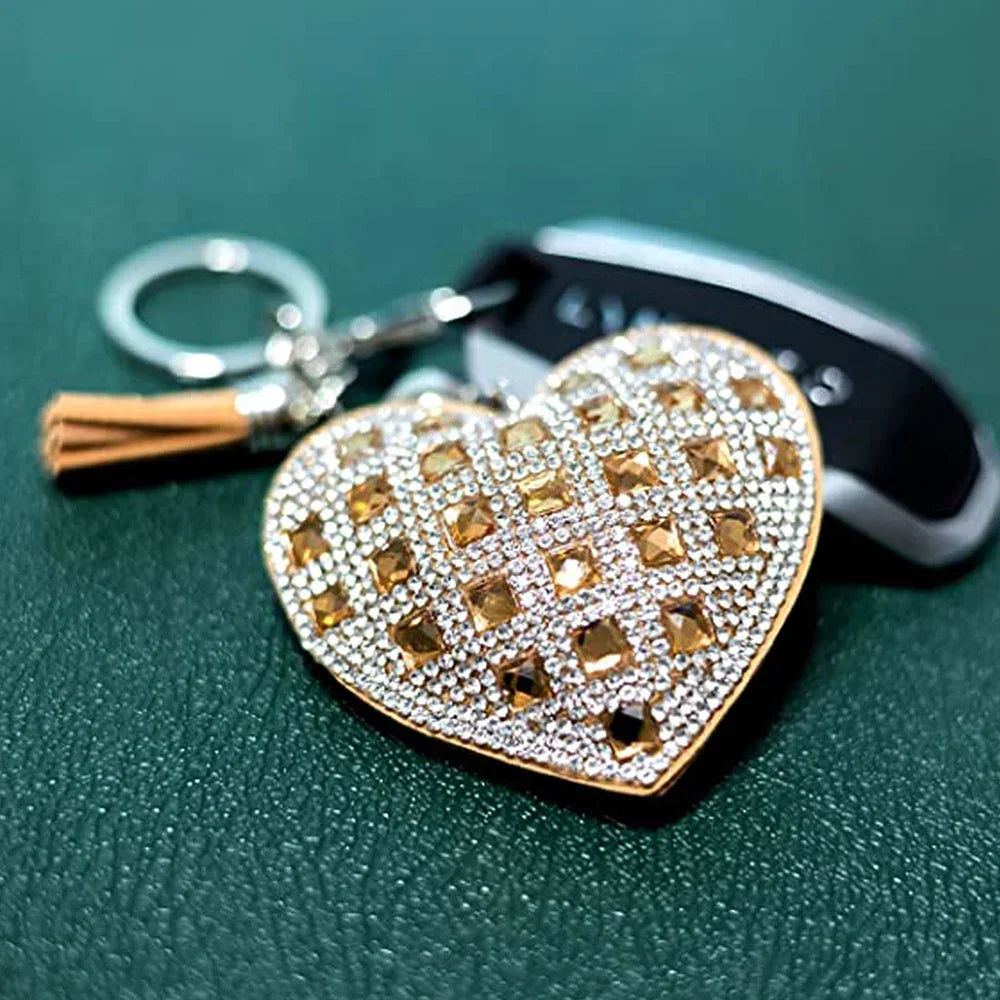 Heart Shaped Bling Keychain