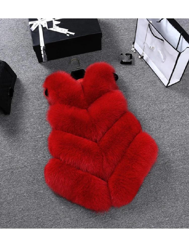 Luxury Faux Fox Fur Vest