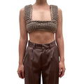 Fairy Grunge Crochet Knitted Crop Top Sleeveless Hollow Out Tube Vest 2000s Women Crochet Tanks Streetwear
