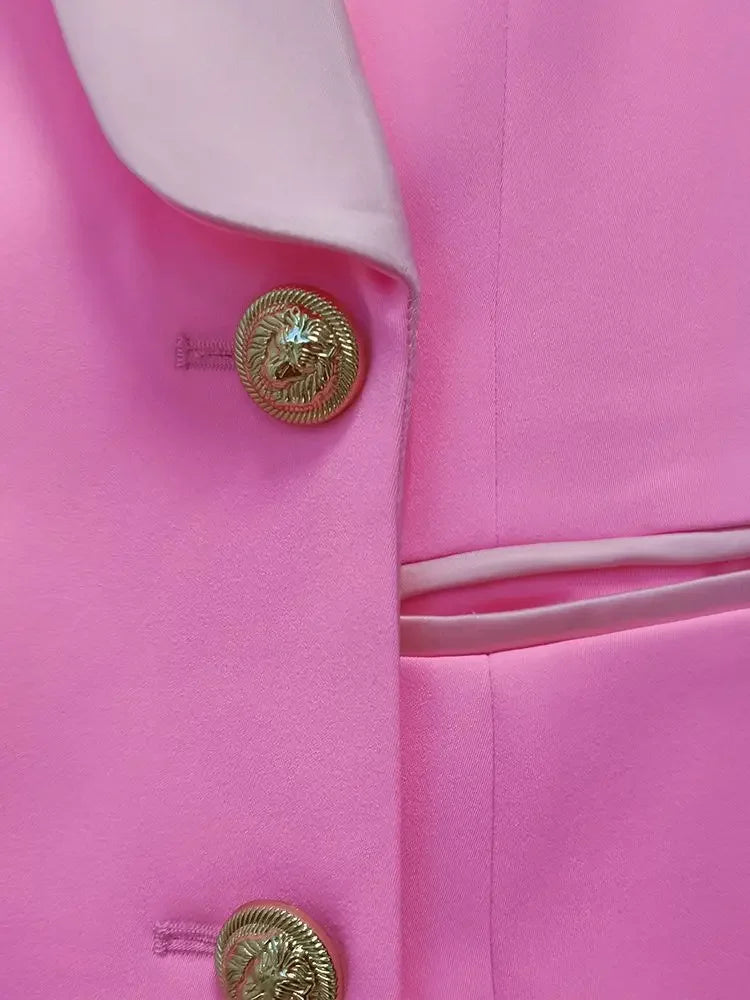 Lux Designer Satin Collar Long Brazer