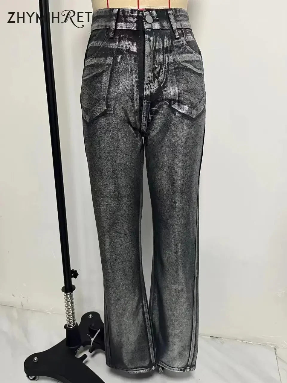 Statement High Waist Straight Leg Jeans