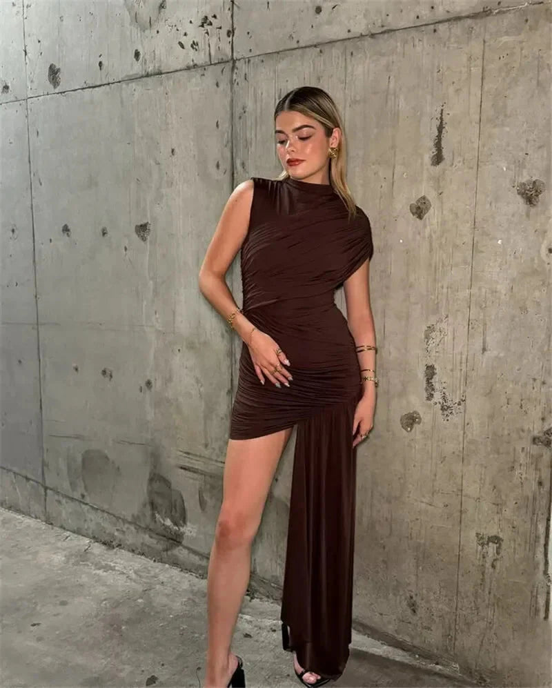 Melissa Draped & Ruched Mini Dress