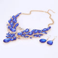 Crystal Bridal Jewelry Sets Gold Color Swan Pendant Necklace Women Gift Party Wedding Prom Necklace Earring Accessories