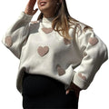 Embroidery Heart Valentine's Day Sweater