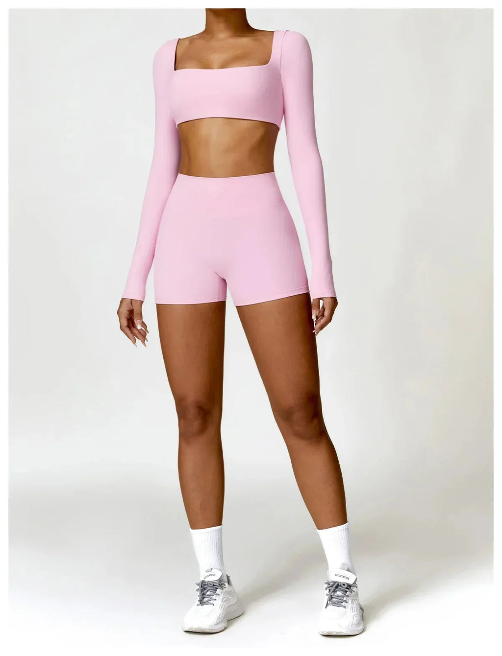 New Long sleeve Shirt Sports Set Women Fitness Tights Yoga Set Crop Top Running High Waist Gym Set Womens Outfits Yoga Clothing