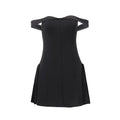 JULISSA MO Elegant Women's 2024 New Off-shoulder A Line Solid Backless Mini Dress For Femme Sexy Party Clubwear Evening Dress