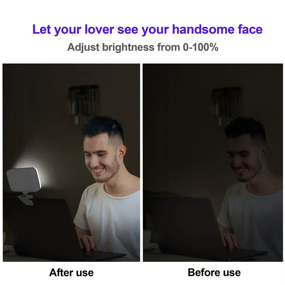 Clip-on Selfie LED Light for Phone, Laptop, Tablet