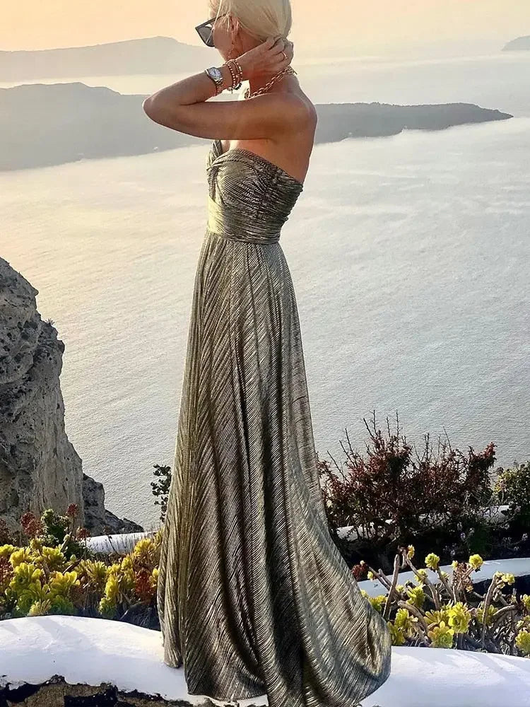 Jasmine Twist Strapless Evening Dress