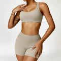 2PCS Yoga Set Women Gym Long Sleeve Sports Suits Fitness Bra Crop Top Workout Clothes Female Athletic Wear Legging Sportswear