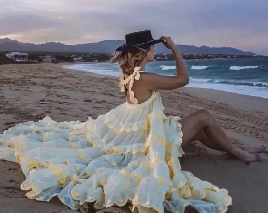 High Tide Lace & Ruffle Sun Dress