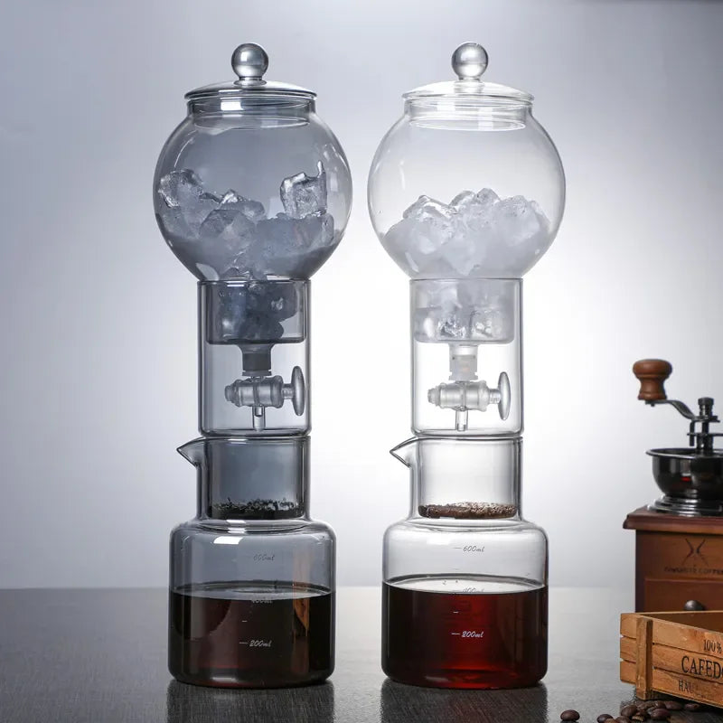 Swabue Cold Brew Coffee Pot Set Drip Filter Ecocoffee Iced Tools Barista Hand-made Glass Coffee Maker Household Pour over Kettle