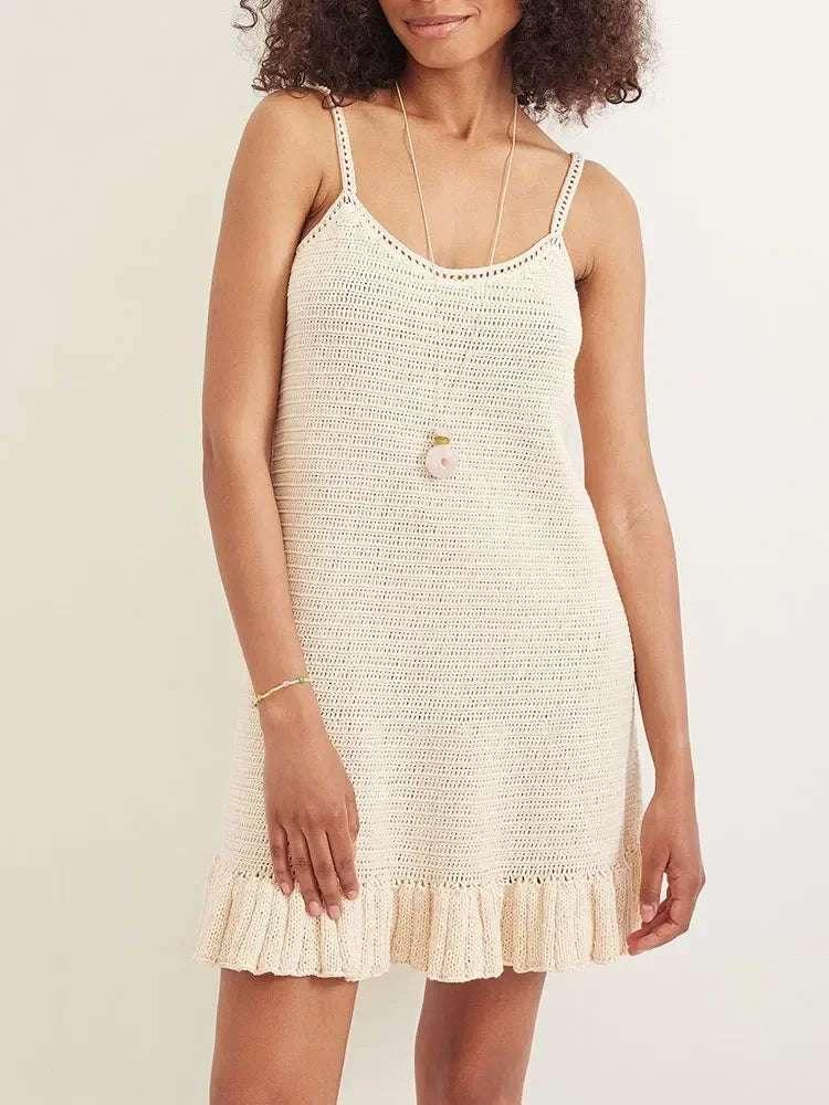 Malibu Crochet Beach Mini Dress