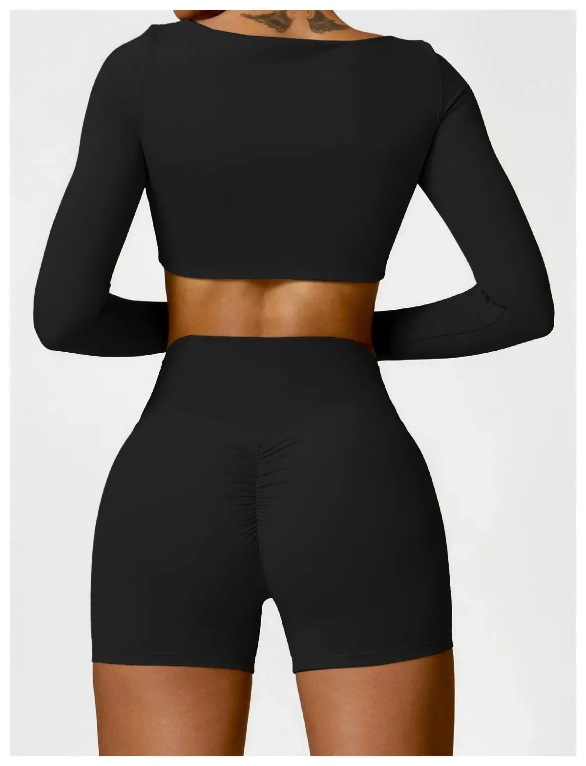 New Long sleeve Shirt Sports Set Women Fitness Tights Yoga Set Crop Top Running High Waist Gym Set Womens Outfits Yoga Clothing