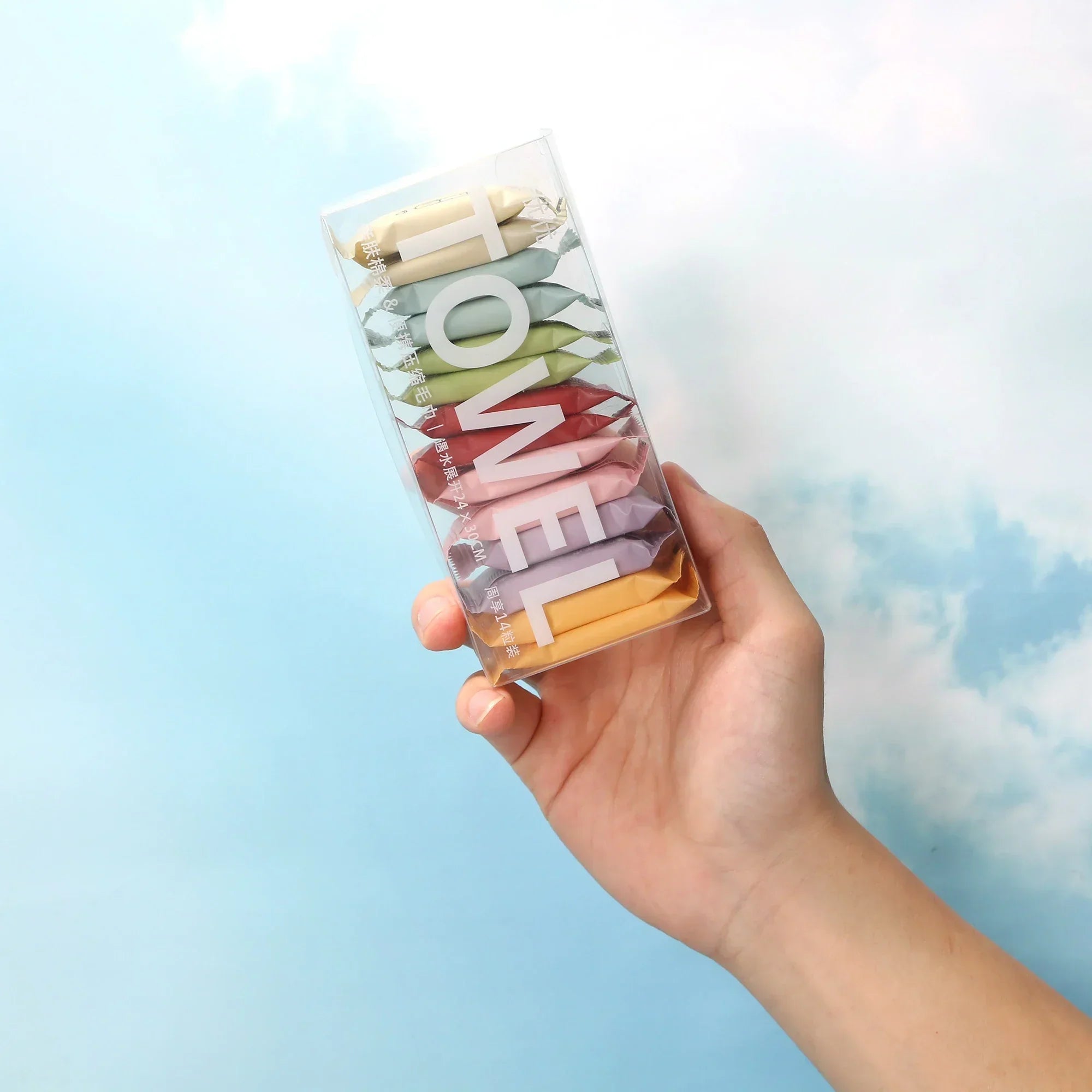 Portable Candy Compressed Towel Day Throw Towel Thickened and Enlarged Cotton Face Wash Travel Pack Disposable Face Towel
