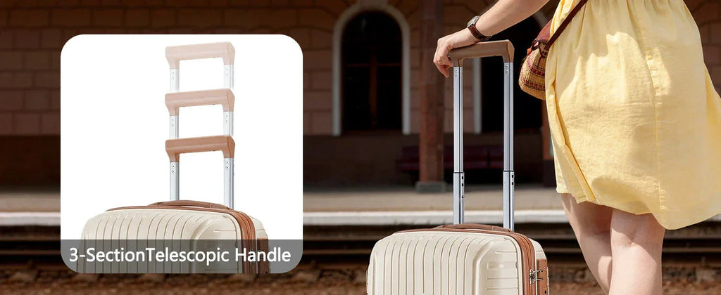 Hard Shell Luggage Sets with Duffel Bag and Toiletry Bag, TSA Lock
