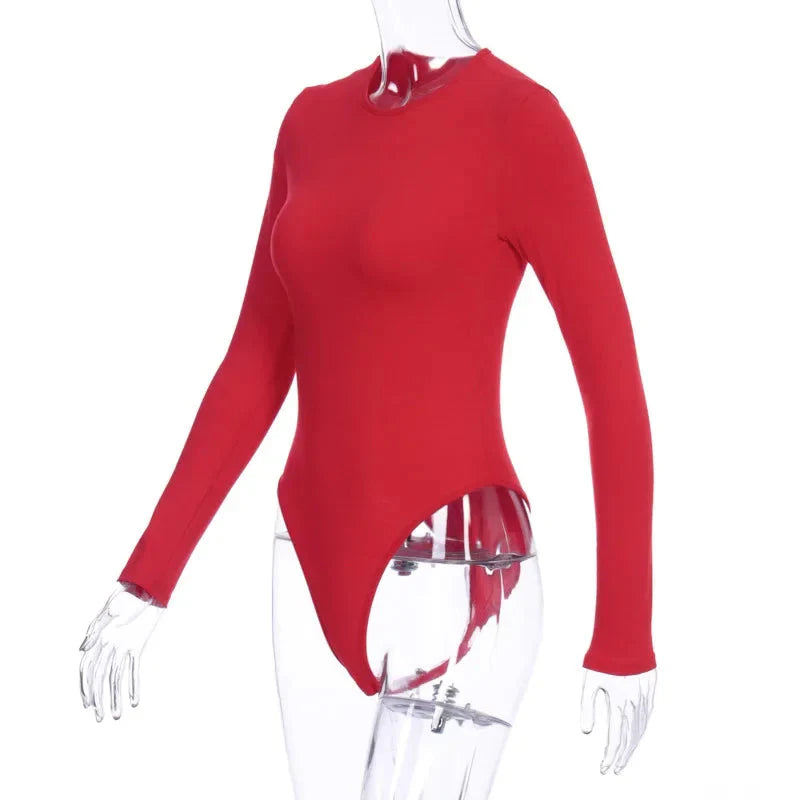 Fall Classic Long Sleeve Streetwear Bodysuit