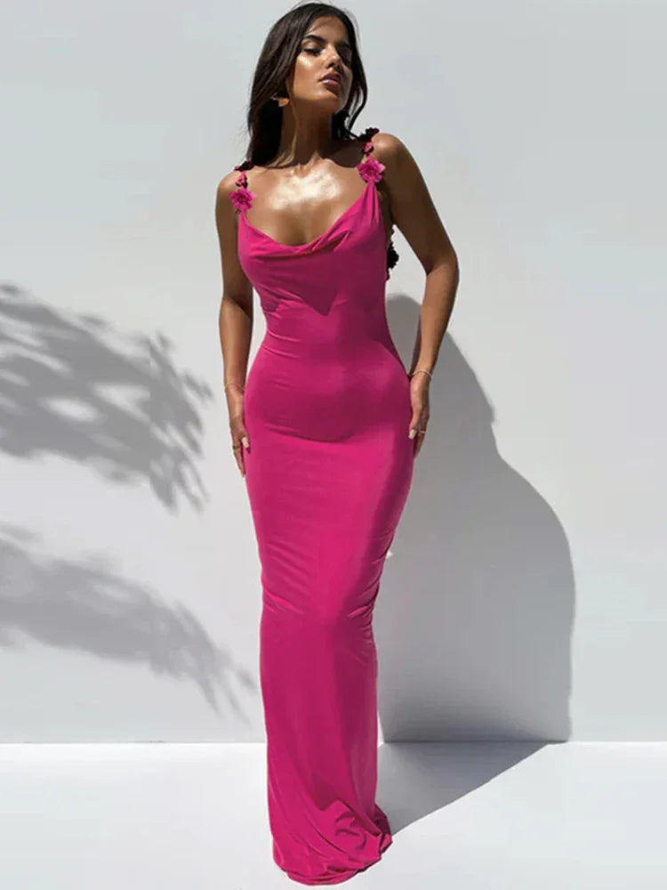 Valentine Rose Summer Maxi Dress